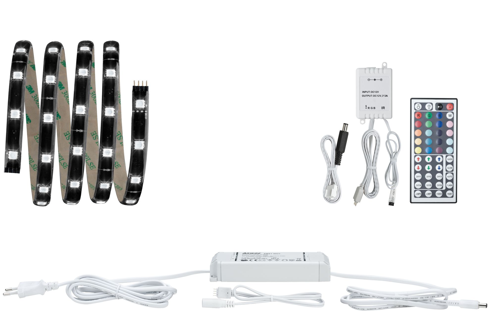 Paulmann 703.19 LED-RGB-Stripe-Set 1,5m, 14,4W/420lm Farbwechsel