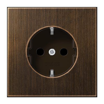 Jung ME1520AT Schutzkontakt-Steckdose, 16 A 250 V ~, Messing, Serie LS, Messing antik