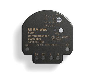 Gira 545300 eNet Funk-Universalsender 2fach Mini