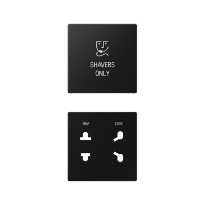 Jung SOA7522SWMPL Abdeckung, Shavers only, Duroplast lackiert, Serie A, graphitschwarz matt