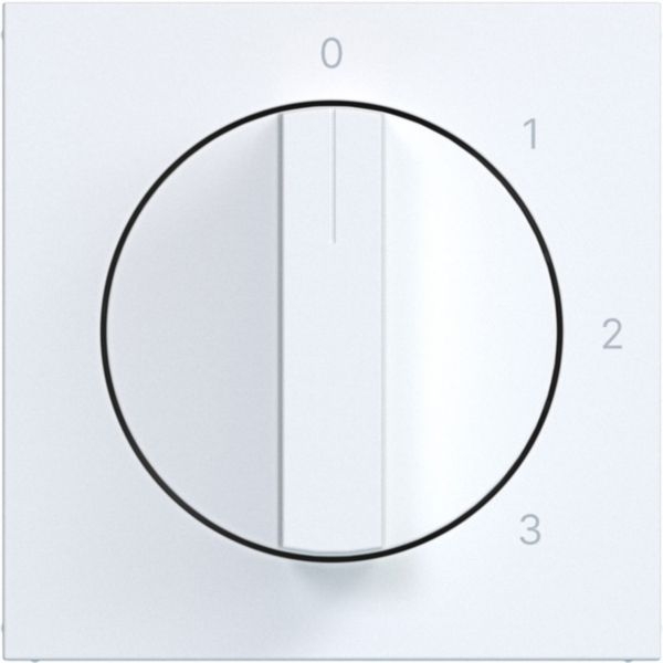 Hager WAF1315WM Zentralstück mit Drehknopf für 3-Stufenschalter, 0-Stellung, A.x/C.x, lichtweiß matt