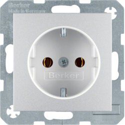 Berker 47431404 Schutzkontakt-Steckdose, S.1/B.3/B.7, alu matt