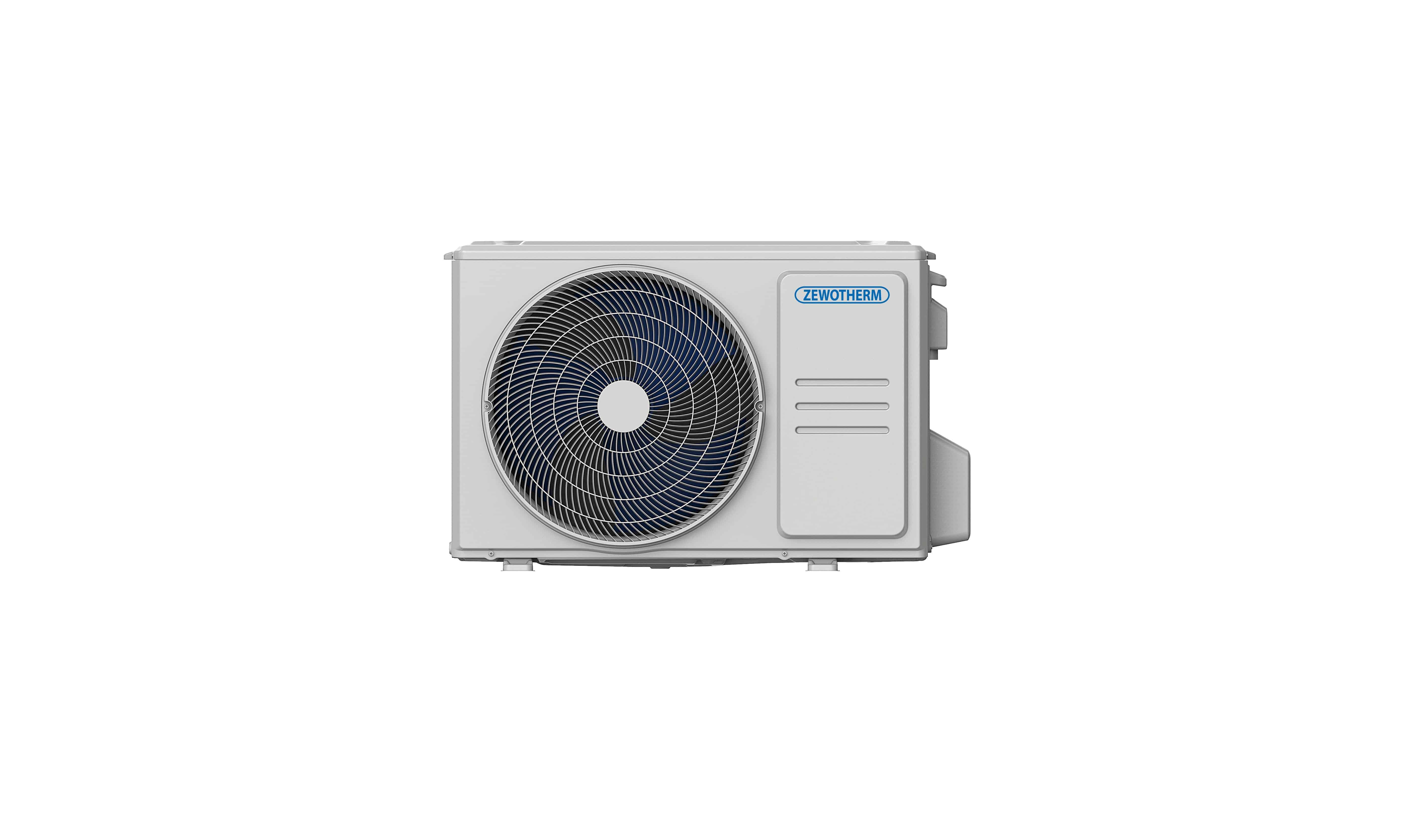 Zewotherm 33000006 ZEWO Cool Single-Split Außeneinheit 2,7 kW, kompakte Bauform, hohe Energieeffizienz, integrierter Schall- und Vibrationsschutz, WLAN-fähig, Fernbedienung inklusive, weiß