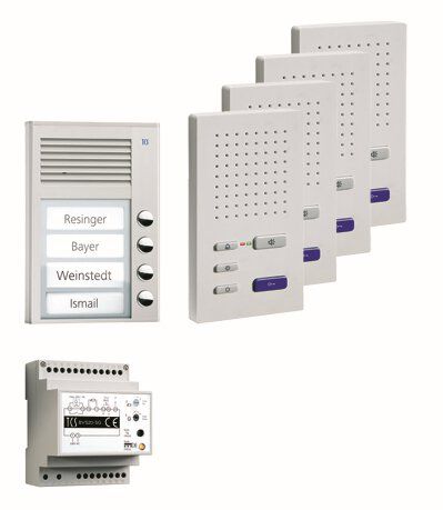 TCS PPAF04-EN/02 Sprechanlagen-Set Aufputz für 4 WE