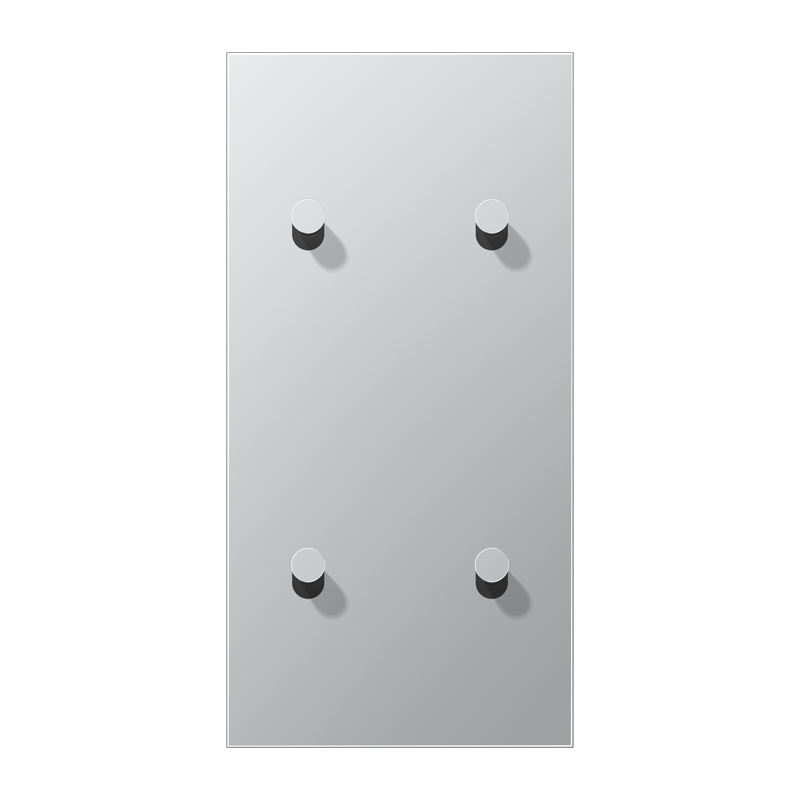 Jung AL12-25K0 Abdeckung mit Kipphebel "Kegel", 2 x 2 Kipphebel, senkrecht, Serie LS 1912, Aluminium