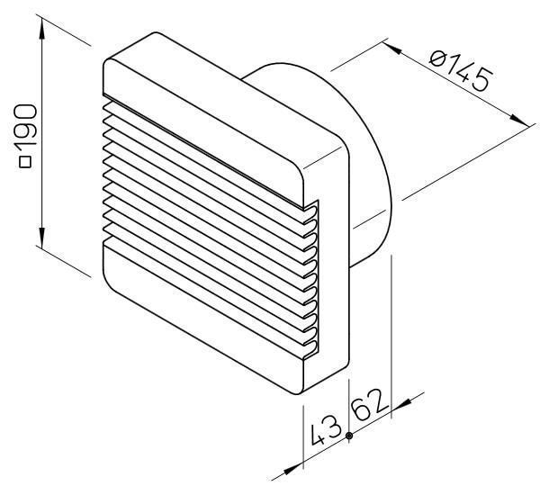 Helios MiniVent HVR 150/2 RE UP- Wand- und Fensterlüfter