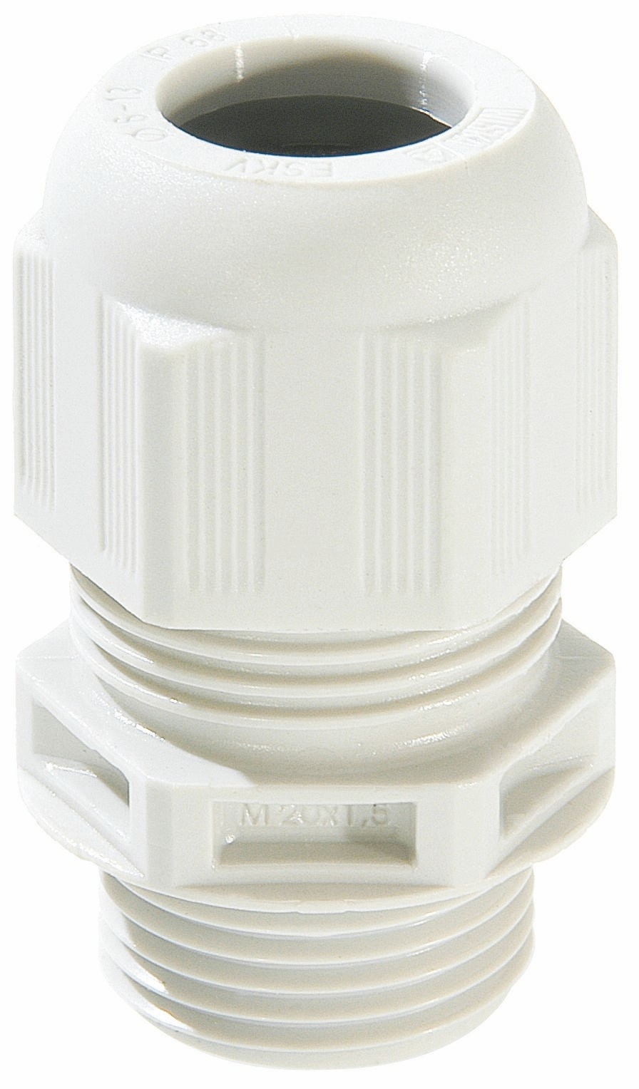 WISKA 10102748 Kunststoffkabelverschraubung M12, IP68, 3 bis 7 mm, weiß