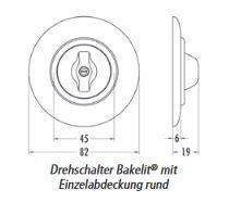THPG 174940 Einzelabdeckung für Anschlußdosen/Dimmer Bakelit