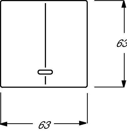 Busch-Jaeger 6545-81 Bedienelement 2-fach für Dimmer/Doppeltaster mit Glimmlampe, anthrazit glänzend, Plattform 63