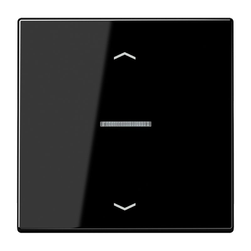 Jung LS101KO5PSW Wippe mit Lichtleiter, mit Pfeilsymbolen für Taster 1-fach, Duroplast, F10, Serie LS, schwarz