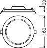 LEDVANCE Downlight flach 12W Ø155mm, kaltw., nicht dimmbar