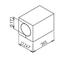 Helios KWL 45-160 WS Wandstein DN 160, 365 mm