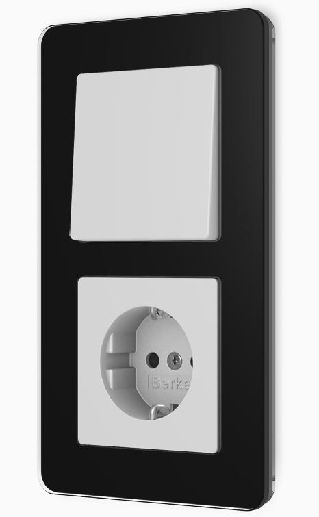 Berker 10126076 Rahmen 2-fach, Q.7, Glas schwarz