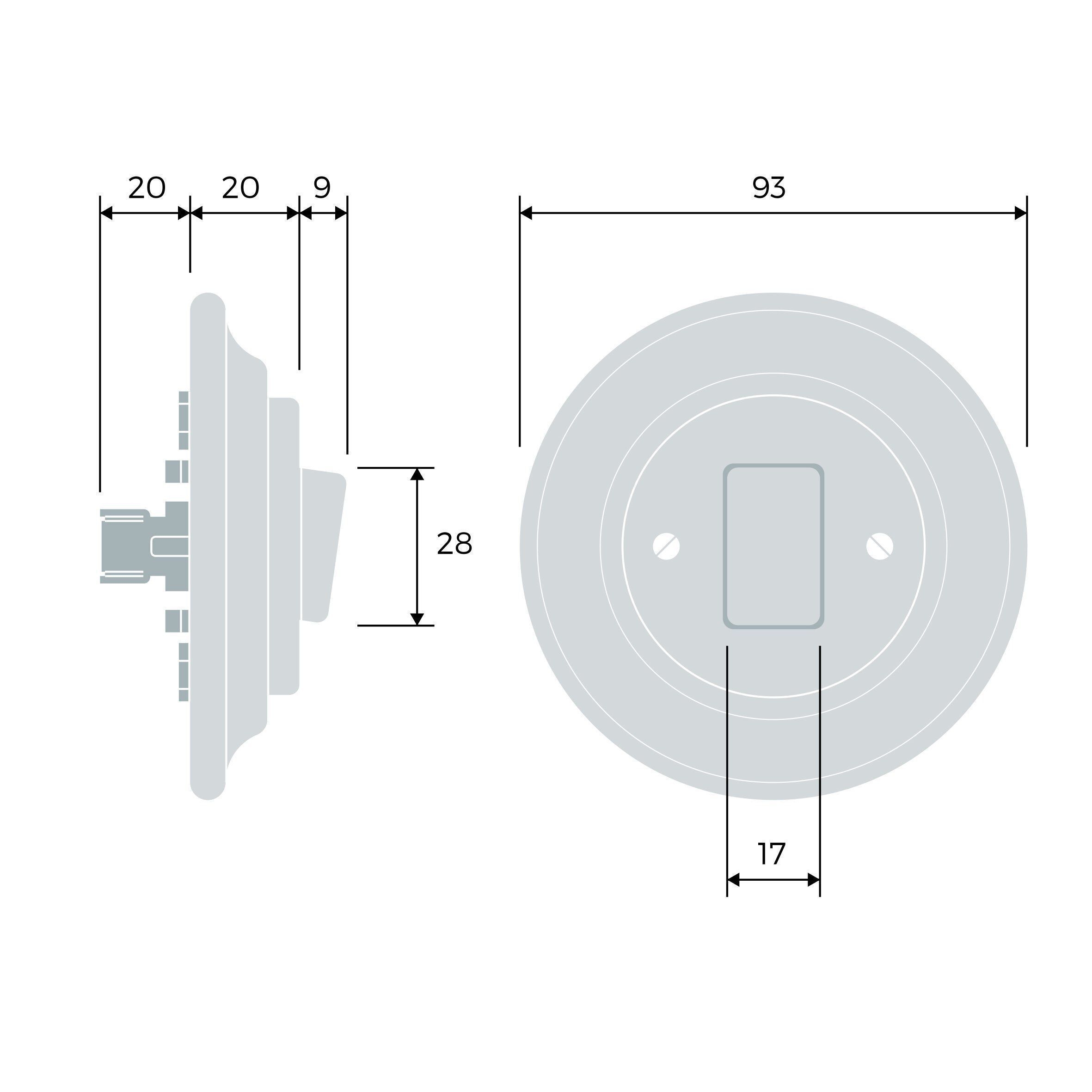 Katy Paty Brunetum LED-Porzellan-Tastdimmer, alle Lasten, LED bis 100W