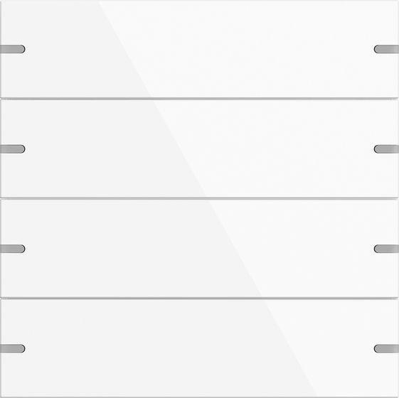 Gira 5024903 Wippenset 4-fach für Tastsensor 4.95, Aluminium reinweiß glänzend (lackiert)