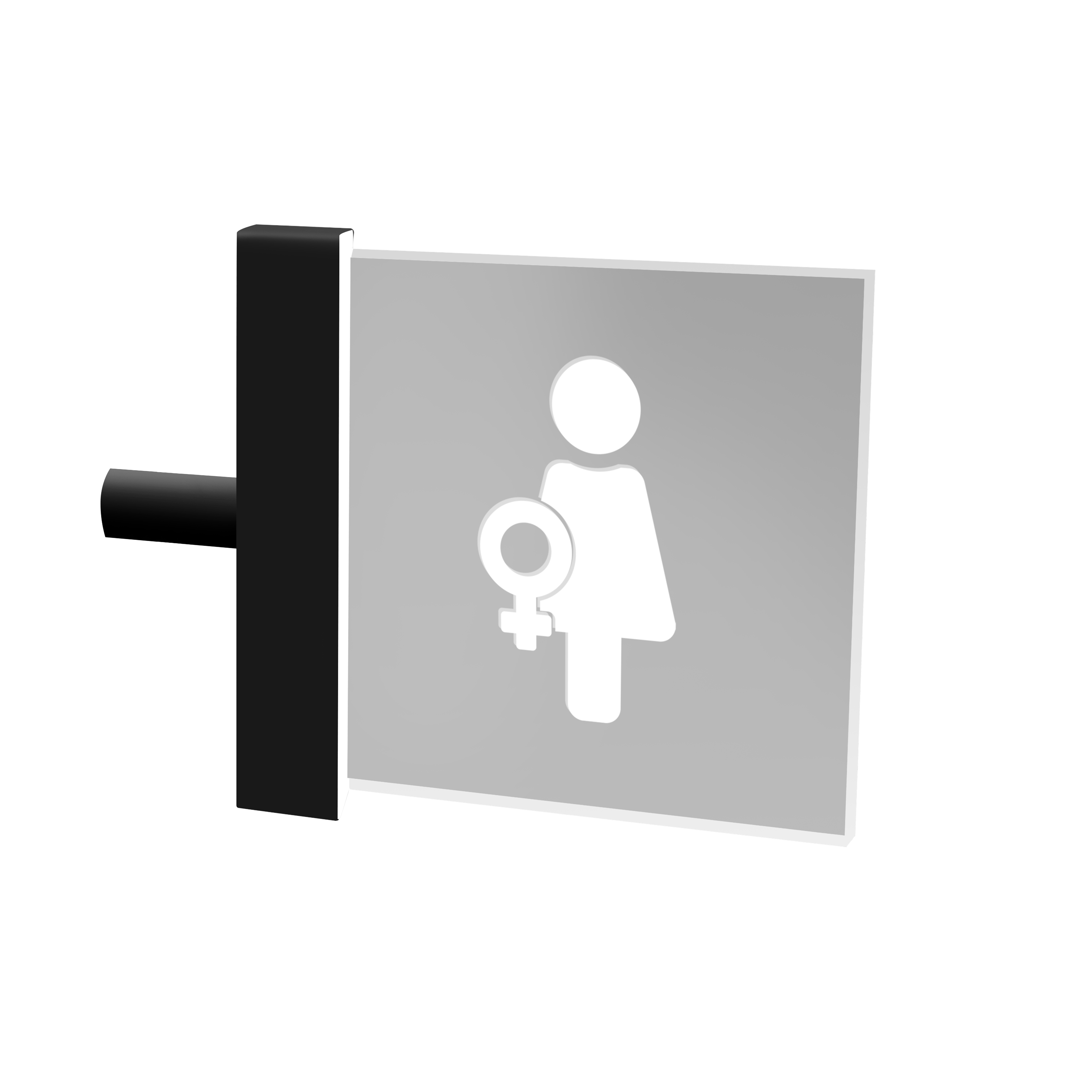 qles LBB0403 Licht-Board, für Merten System-M, beleuchtet/LED/warmweiß (3000k), Schwarz matt, IP44