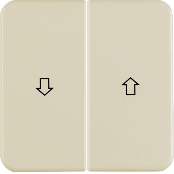 Hager WWW2001WP Wippe 2-fach mit Aufdruck Symbol Pfeile, WG UP IP44, weiß glänzend