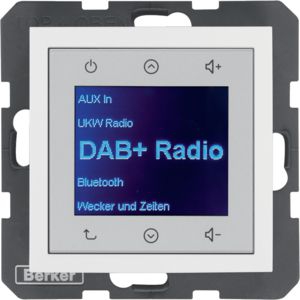 Berker 30848989 Radio Touch UP DAB+, Bluetooth, S.1/B.x, polarweiß glänzend