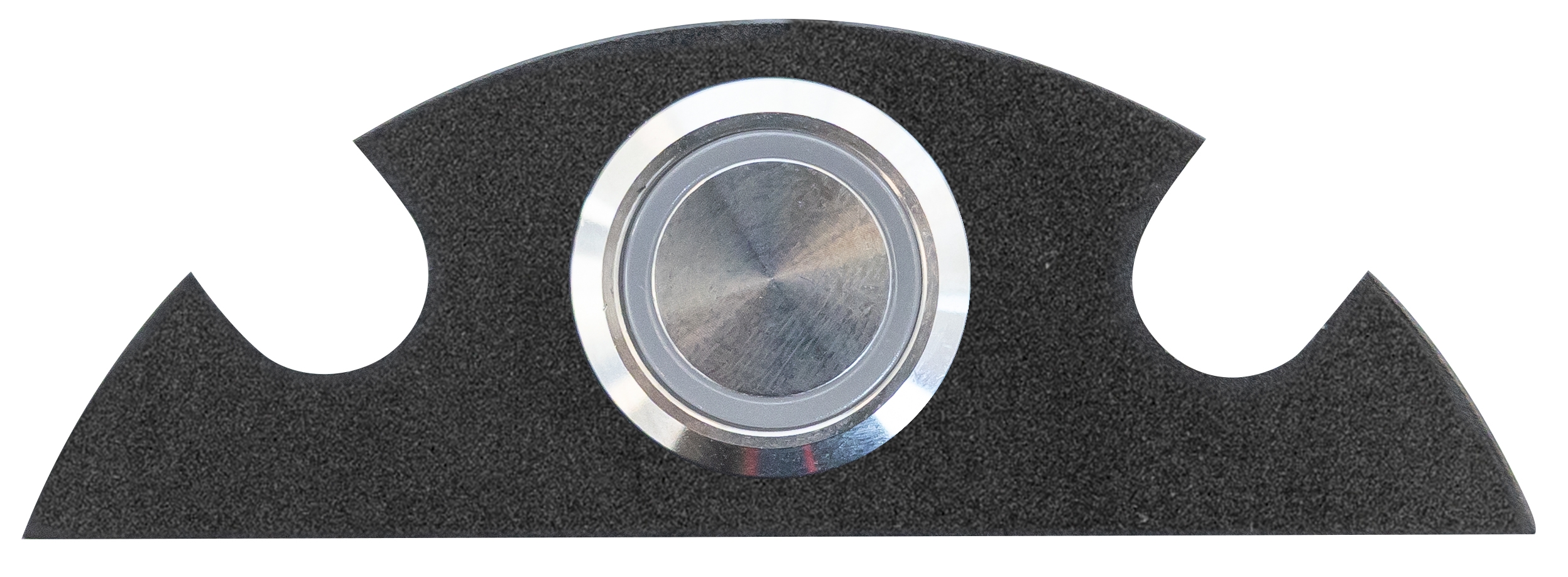 EVOline® 933188500000 Verschlussplatte mit Edelstahltaster für Circle80, Ring-LED 24V/DC,10mA, 1/2-Modul, mit 3,0m Kabel,schwarz