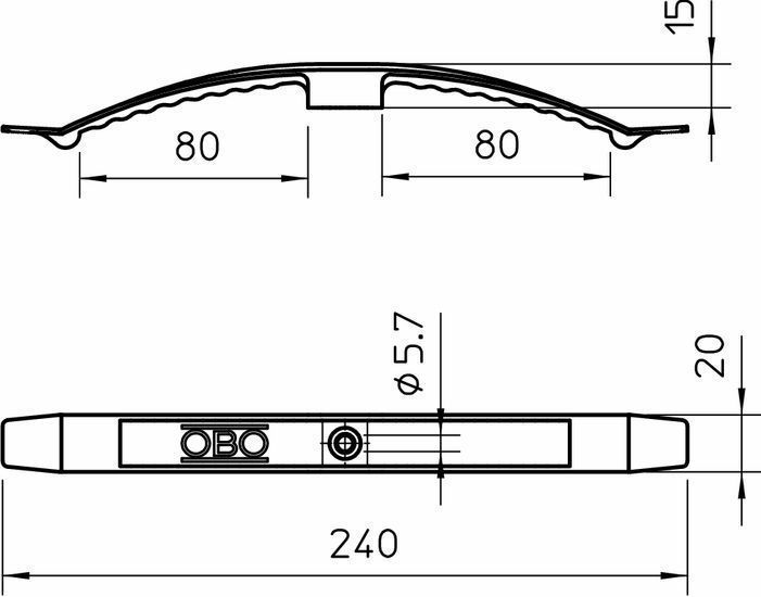 OBO Bettermann 2033/SP Kabelklammer für 16 Leitungen (NYM 3x1,5mm²)