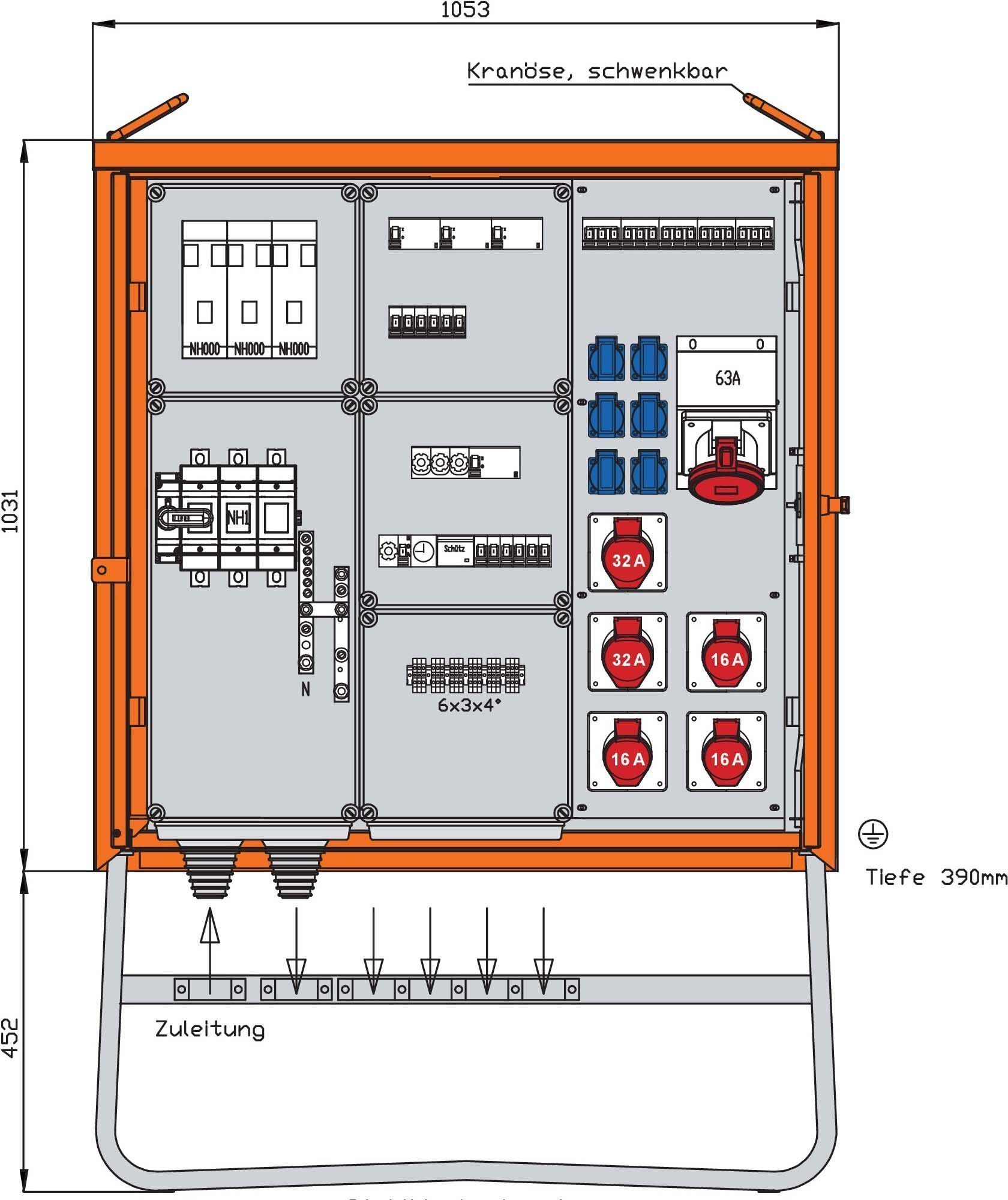 Walther Electric WV0273BER1 Beleuchtungsverteiler 111kVA