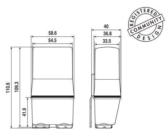 Finder 103282300000 Dämmerungsschalter für Außenmontage, IP 54, 1 bis 80 Lux, 2 Schließer, 16 A, für 230 V AC