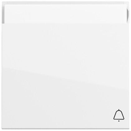 Gira 367370 Wippe Symbol "Klingel" und Beschriftungsfeld , Flächenschalter, reinweiß glänzend