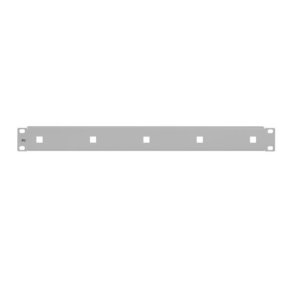 Rutenbeck 23510011 Kabelführungs-Patchpanel zur Aufnahmen von max. 5 Kabelbügeln, 19"/1 HE, lichtgrau (ähnlich RAL 7035)