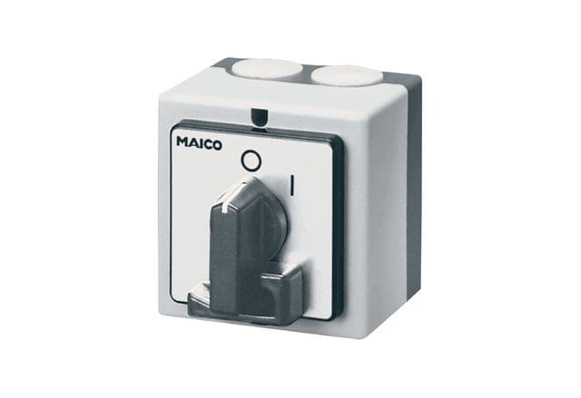 Maico HS 3 3-poliger Nockenschalter für Ventilatoren mit einer Drehzahl oder für drehzahlgesteuerte Ventilatoren