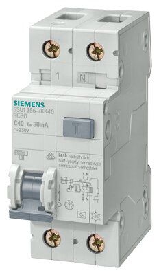 Siemens 5SU1356-6KK13 FI/LS-Schutzeinrichtung, 30mA, 6kA, B13A