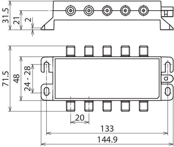 Dehn 909706 Fünffach-Überspannungsableiter DEHNgate 5 Kanäle für 75 Ohm TV- und SAT-Systeme