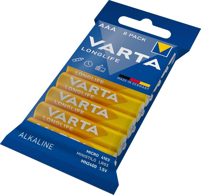 Varta Longlife Batterien AAA/Micro 1.5V, 1200mAh, 8-Stück