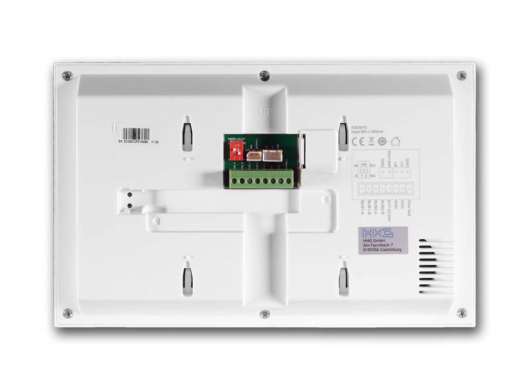 HHG Villa M Video-Innenstation, 7″ Touchscreen-Farbmonitor
