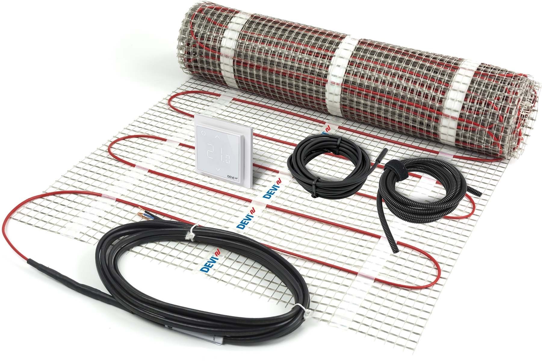 DEVI 140F1651 Heizmatte mit WLAN-Touch Regler Devireg Smart, 1,5 m²