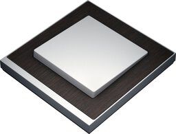 Merten MEG4030-3671 Rahmen 3-fach, M-Pure Decor, Wenge/aluminium