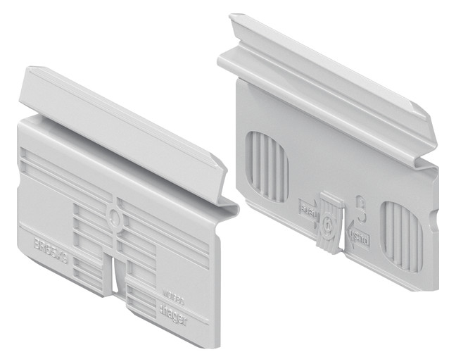 Hager Tehalit BR65X9 Kupplungs Paar zu Brüstungskanälen BR 68x100/130/170/210D halogenfrei