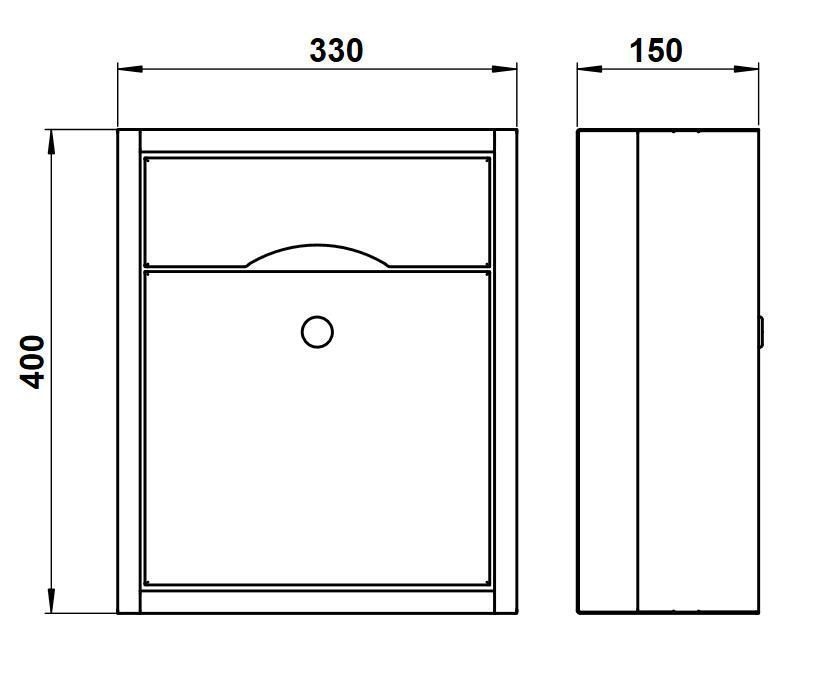 Albert 690774 Wandbriefkasten Edelstahl