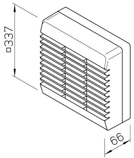 Helios MiniVent GVK 250 Verschlussklappe bei Be- und Entlüftung