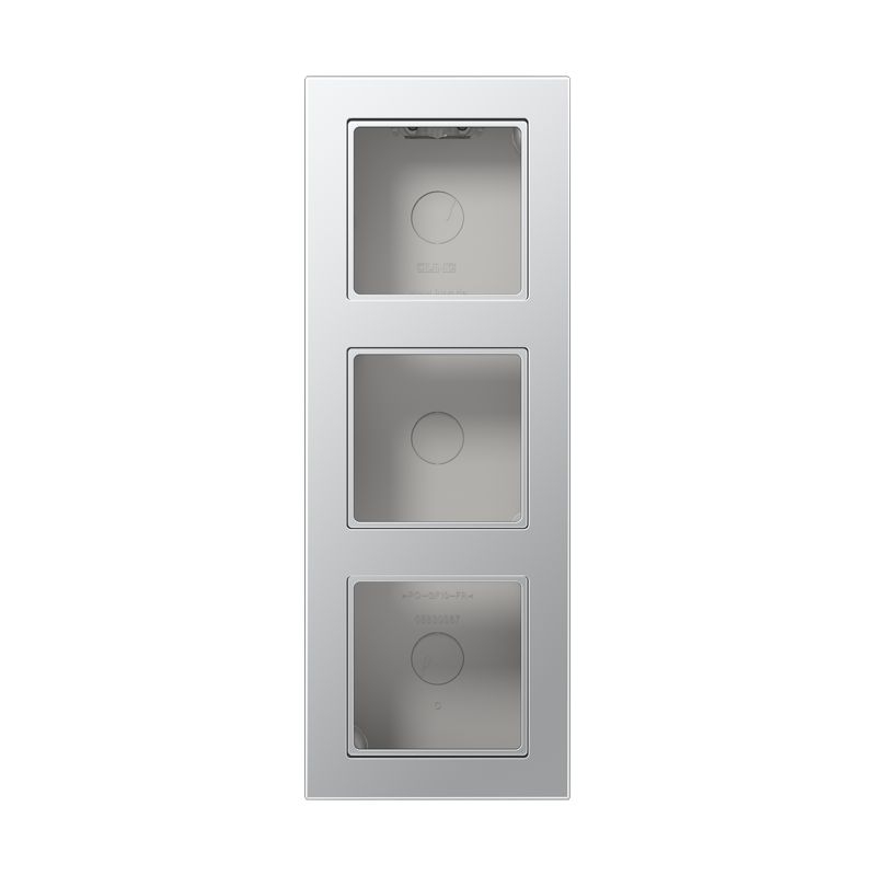 Jung A5583BFAAL Aufputz-Kappe 3-fach, senkrechte und waagerechte Montage, A CUBE, Thermoplast lackiert, aluminium,