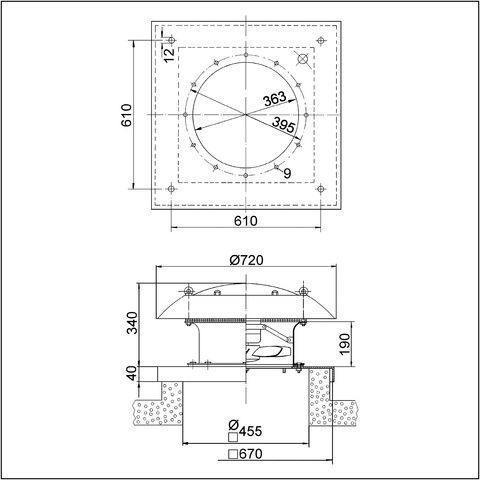 Maico DZD 35/4 B Axialer Dachventilator, 145W