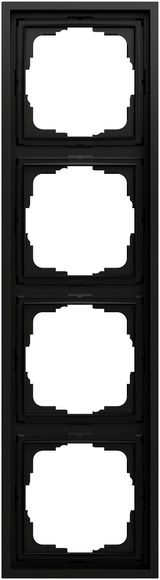 Gira 021484 Abdeckrahmen 4-fach, Gira F300, schwarz matt (lackiert)