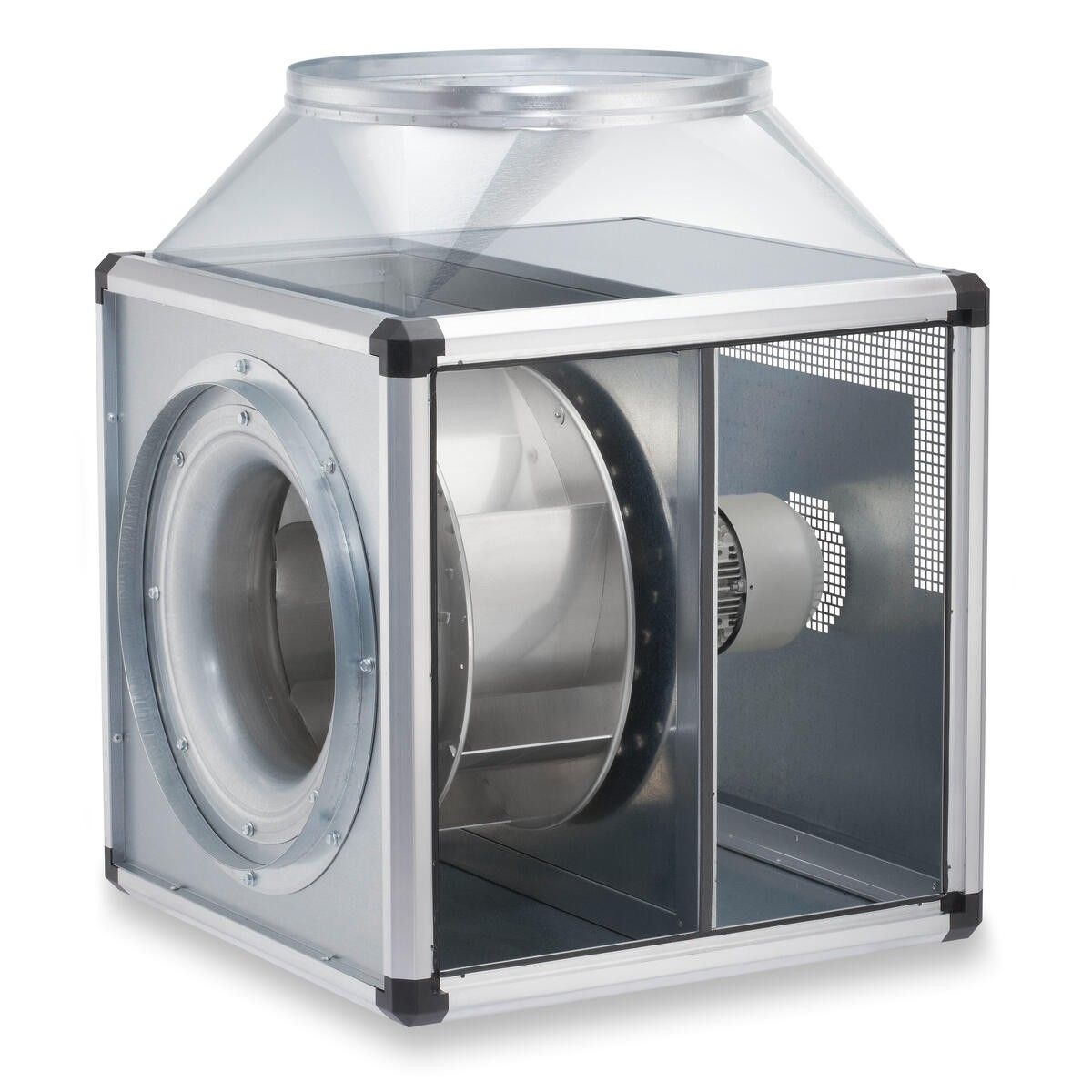 Helios 05771 GBD 355/4/4 T120 Kubische Lüftungsbox für Temperaturen bis 120°C, 3-400V/50Hz, drehzahlsteuerbar