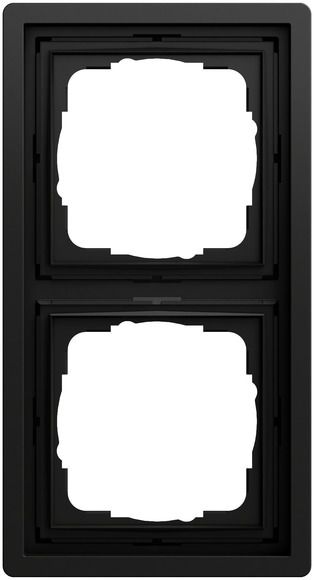 Gira 0212174 Abdeckrahmen 2-fach, Gira F100, schwarz matt (lackiert)