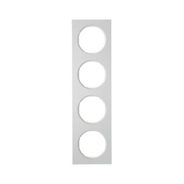 Berker 10142274 Rahmen 4-fach, R.3, Alu/polarweiß