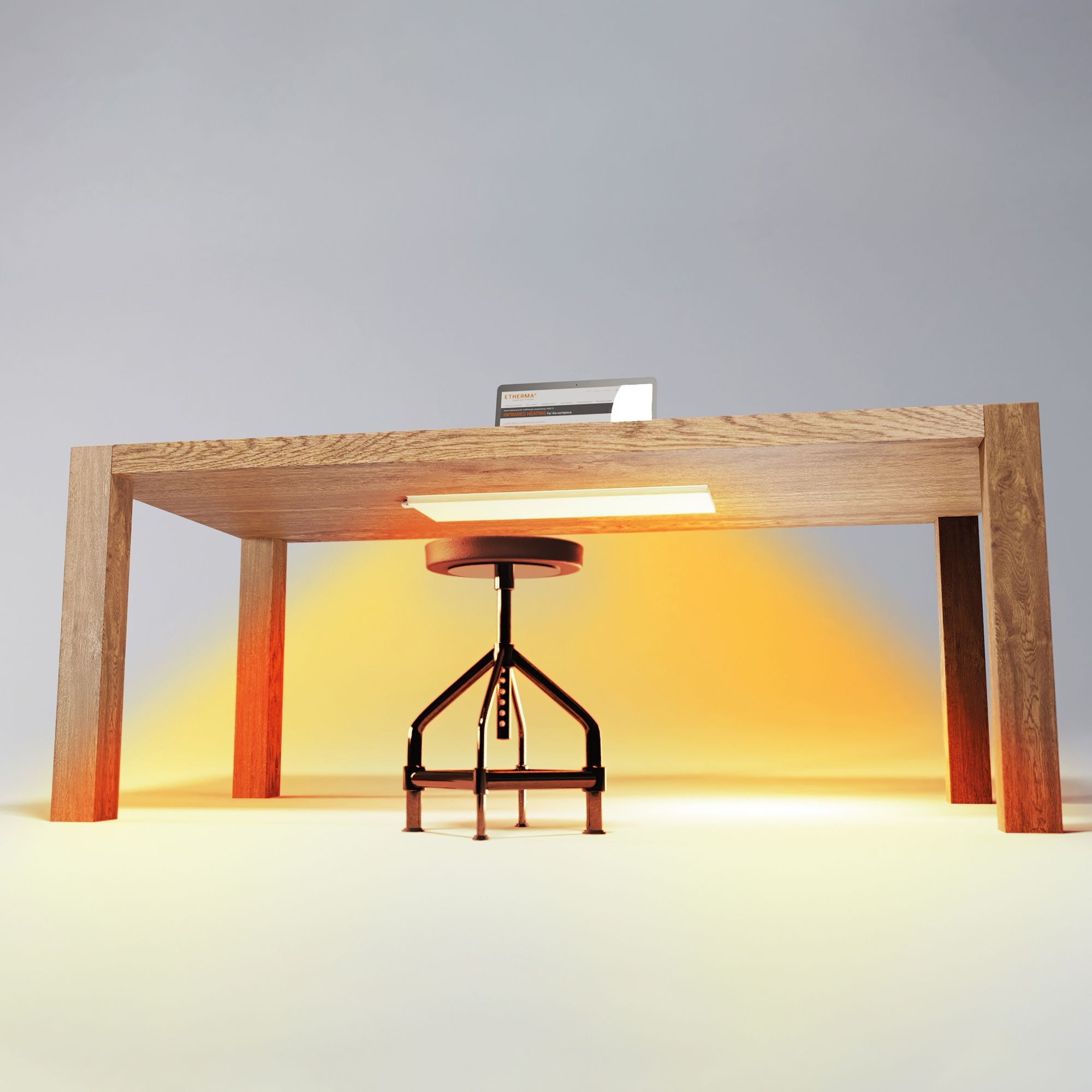 Etherma 41235 Tischinfrarotheizung LAVA2-DESK-80-T, EIN/AUS, 80W
