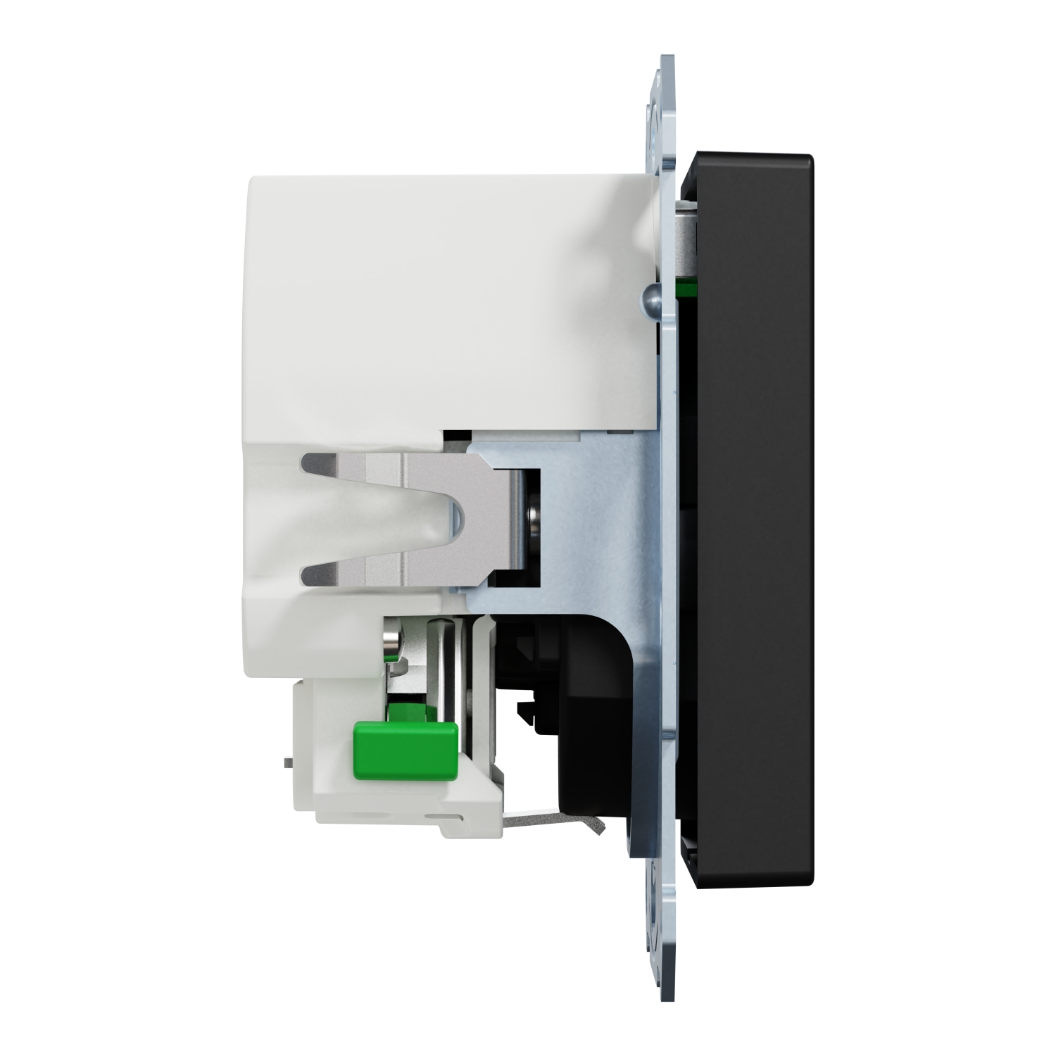 Merten MEG2367-0403 Schutzkontakt Steckdose mit USB Ladegerät Typ A und Typ C / 3,0 A, System M, schwarz matt
