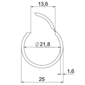 OBO Bettermann 2953M25LGR Quick-Pipe Stangenrohr M25