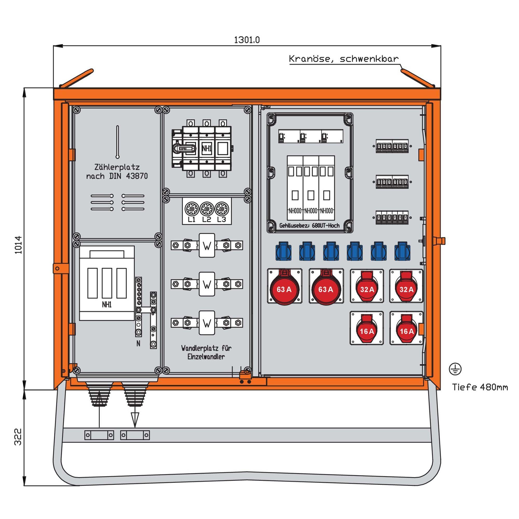 Walther WAV0265R1 Anschlussverteiler 111kVA