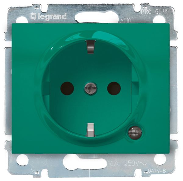 Legrand 771044 Schutzkontakt-Steckdose SK (SV) mit erhöhtem Berührungsschutz u. Kontrolllampe