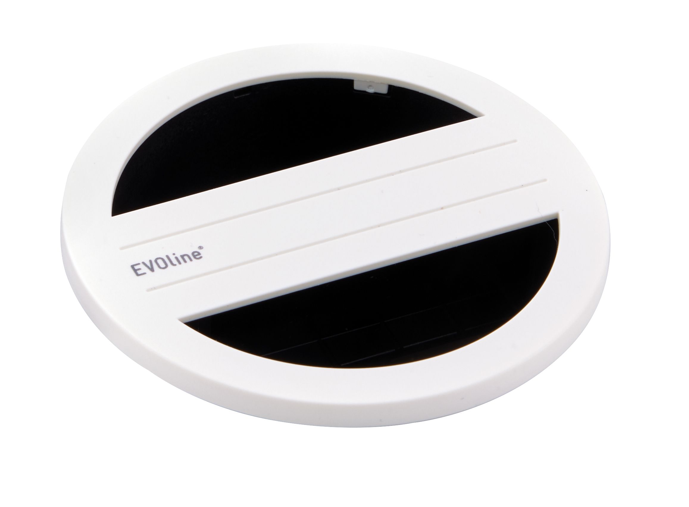 EVOline® 159273014700 Tisch-Einbausteckdose Circle80 Access, Kabelauslass mit 2 Öffnungen für verschiedene Verschlussplatten, weiß